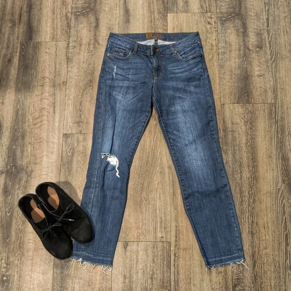 Kut from the Kloth Skinny Raw Hem Jean - Picture 1 of 6